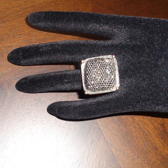 Beaded square ring- costume jewelry - Picture 10 of 10